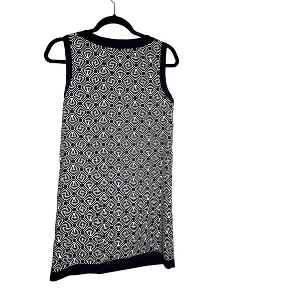 Tibi‎ Black and White Shift Mini Dress Size 4 Geometric Retro Sleeveless - Picture 9 of 9